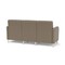 Lesro Siena Lounge Reception 3 Seat Tandem Seating No Center Arms, Brushed Steel, MD Farro Upholstery SN3101 - alternate 3
